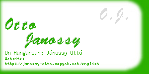 otto janossy business card