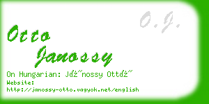 otto janossy business card